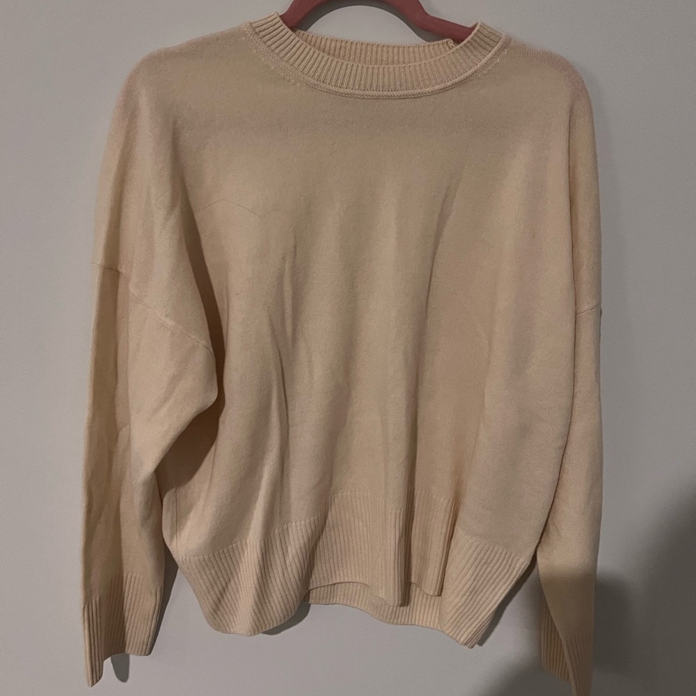Vanessa Bruno Women’s bill jumper crewneck sweater, ecru, small